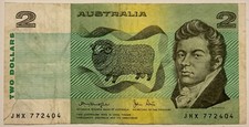 2 DOLLARI AUSTRALIA 1 BANCONOTA CARTAMONETA 2 DOLLARI