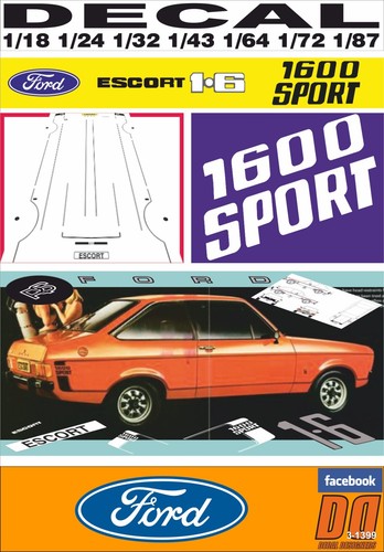 Decal ford escort 1600 - decal,