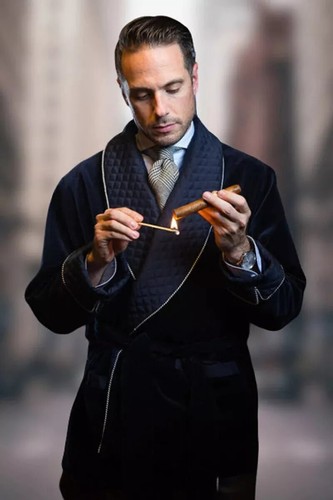 Vestaglia uomo blu giacca - , fumo