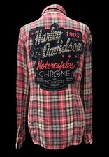 Plaid Harley Davidson cucito