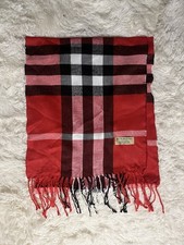 Burberry Scarf 100% Lambswool Red Unisex