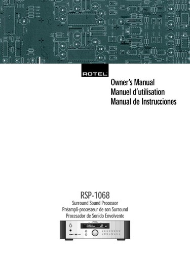 Rotel rsp 1068 processore - rotel,