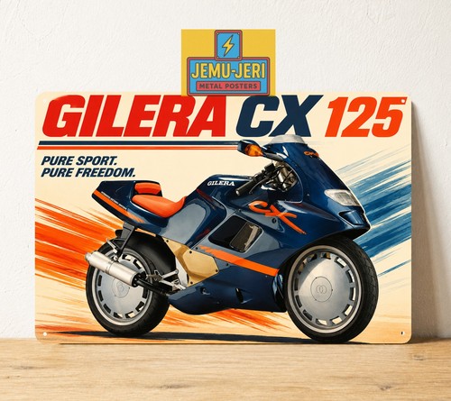 Insegna moto metallo gilera - moto, cx