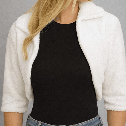 Cappotto bianco pelliccia