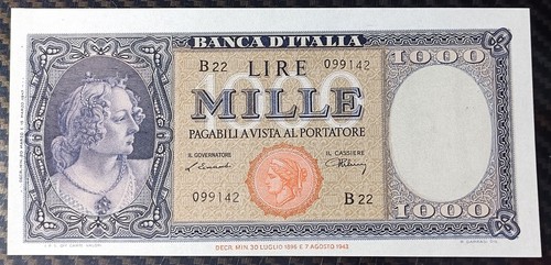 1000 lire ornata perle - lire,