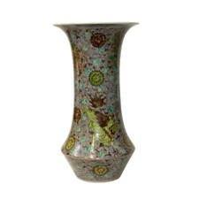 Vaso porcellana fiori cani foo