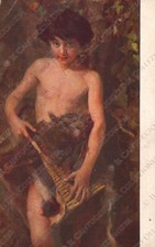 1920c Pastorello pittore Cesare TALLONE Arte Cartolina