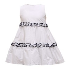 8783R vestito bimba IL GUFO bianco/blu abito dress kid