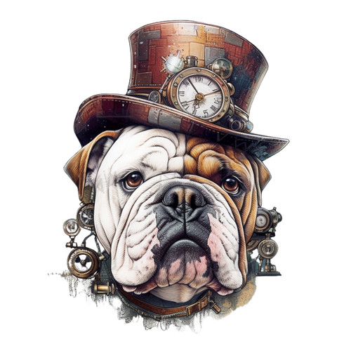 Adesivo auto steampunk bulldog - adesivo,