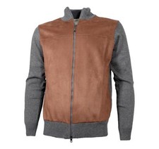 CASHMERE COMPANY Cardigan Zip IU205409 99 Alcantara Cashmere e Lana Marrone