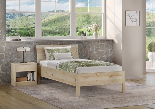 Letto singolo pino cembro - letto, in