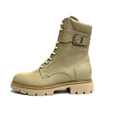 SCARPE DONNA NERO GIARDINI STIVALETTI ANFIBI CON CERNIERE I514764D AVENA PELLE