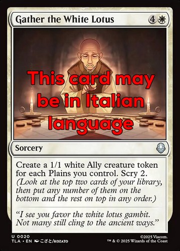 Mtg gather the white lotus - gather,