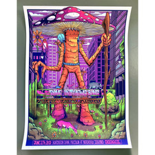 *REALE* Poster concerto Dave Matthews Band Chicago AE x/95 Jim Mazza 2025 firmato