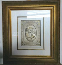 QUADRO IN ARGENTO MADONNA CON BIMBO ARGENTI ARTE