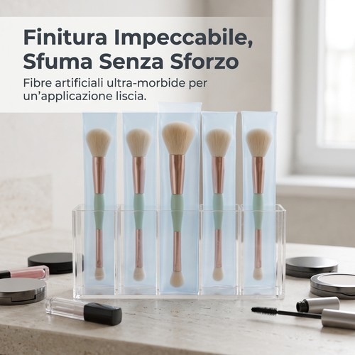Set pennelli make doppia - set,