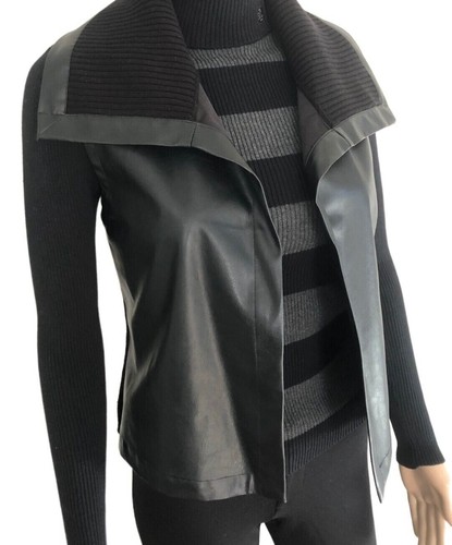 Gilet pelle vegan nero - gilet, in