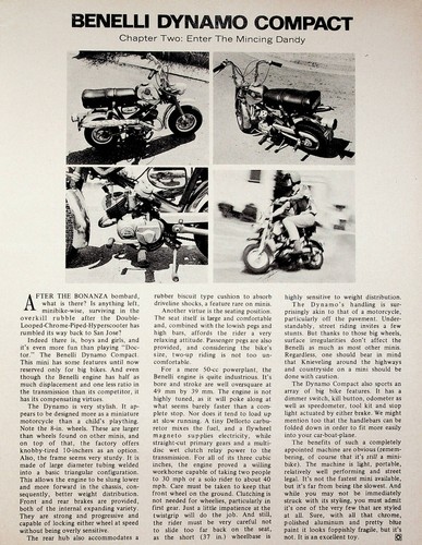 Mini bike compatta benelli - mini-bike,