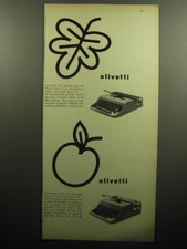 Pubblicità macchine da scrivere Olivetti Lettera 22 e Studio 44 1958