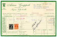 1950 NEGRAR VALPOLICELLA Arturo GRAPPOLI Fattura damigiane vino