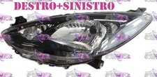 COPPIA FARI FANALE PROIETTORE DX+SX H4 C/MOTORE ELETT PARAB NERA MAZDA 2 07>14
