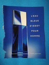 RITAGLIO DI GIORNALE PUBBLICITA' BLEUE D'ISSEY MIYAKE PROFUMO COLLEZIONE-(141)