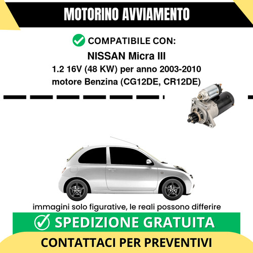Motorino avviamento nissan - motorino,