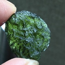 Moldavite Cristallo di Moldavite Grezzo Originale dalla Repubblica Ceca Certificato PIC-19Ct