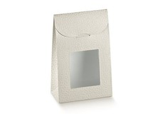 Scatola scatolina Sacchetto cartoncino PORTACONFETTI con finestra in pvc 0L7G