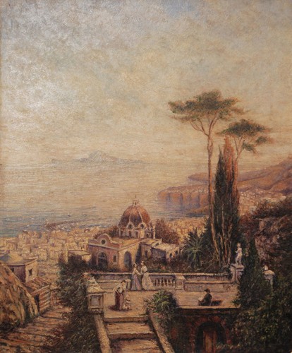 Veduta napoli dipinto - di,