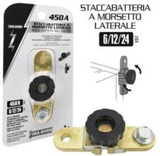 Staccabatteria a Morsetto Laterale 12/24V 450A Stacca Batteria per Auto Zim&Mann