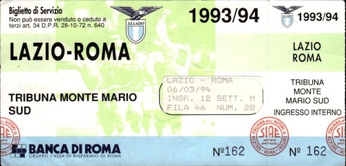 Biglietto calcio lazio roma - calcio, vs