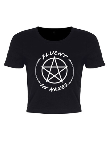 Crop top nero fluent hexes - fluent, in
