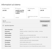 pc gaming usato i7-2600K. CPU3.40Hz Ram 24gb ,HD3 TB,Nvidia GTX1060 6gb.