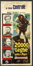 Locandina 20000 LEGHE SOTTO I MARI - WALT DISNEY, Kirk Douglas 1957! Ottima!