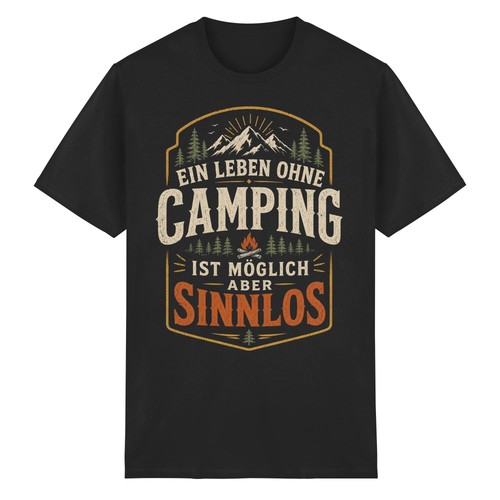 Shirt uomo campeggio - campeggio, scritta