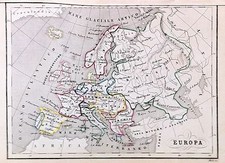 1865 CARTA MAPPA EUROPA
