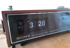 Antica Radio Sveglia Digimatic 8FC-69WA Radiosveglia Flip 1969 Armadio in legno