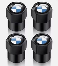 4 TAPPI COPRI VALVOLA BMW NERO IN LEGA DI METALLO Serie 1 2 3 4 M2 M3 M4 TUNING
