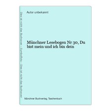 Münchner Lesebogen Nr 30, Du