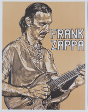 🎸 incontaminata litografia vintage FRANK ZAPPA di K. Chillis 1982 👀WOWIE ZOWIE👀