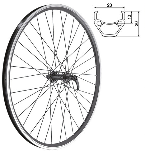 Ruota cerchio anteriore mtb - anteriore,