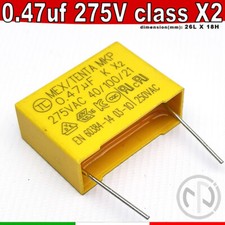  Condensatore 470nF polipropilene 0,47uf 275V classe X2 26x18mm