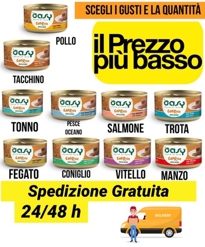 Scatolette oasy gatto adulto - scatolette,