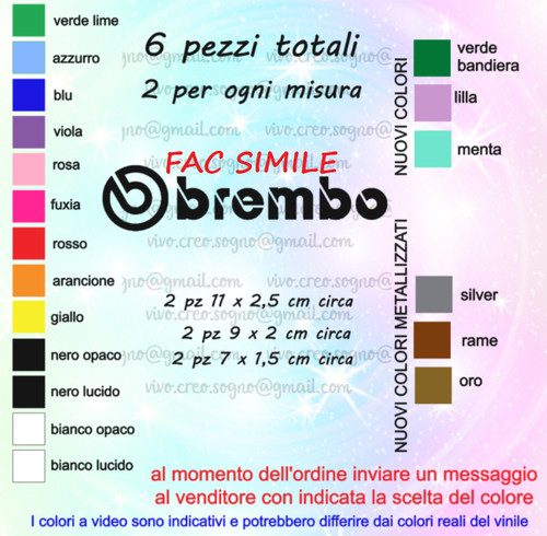 Adesivi brembo pinze freni - 6,