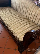 Divano/letto antico fine '700 in legno di noce