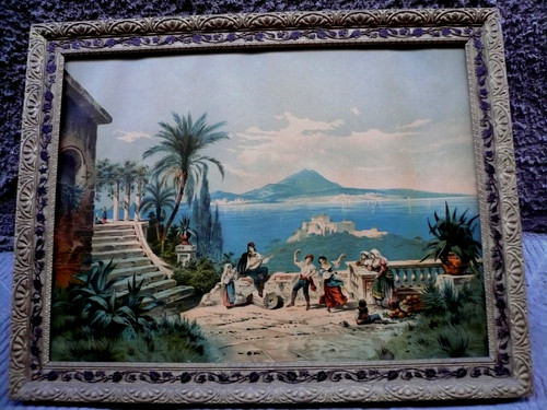 Napoli veduta con - napoli., vesuvio