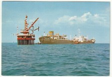 MARINA DI RAVENNA - NAVE CISTERNA ATTRACCATA ALL'ISOLA D'ACCIAIO - VIAGG. -1227-