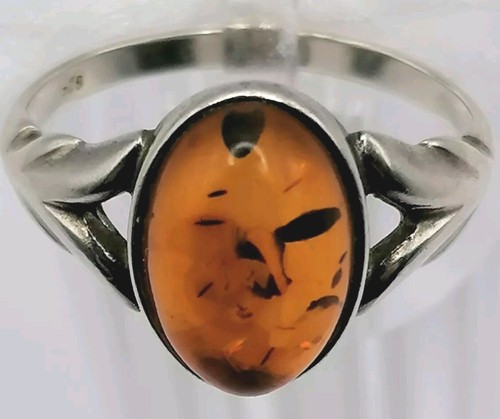 Anello ambra argento 925