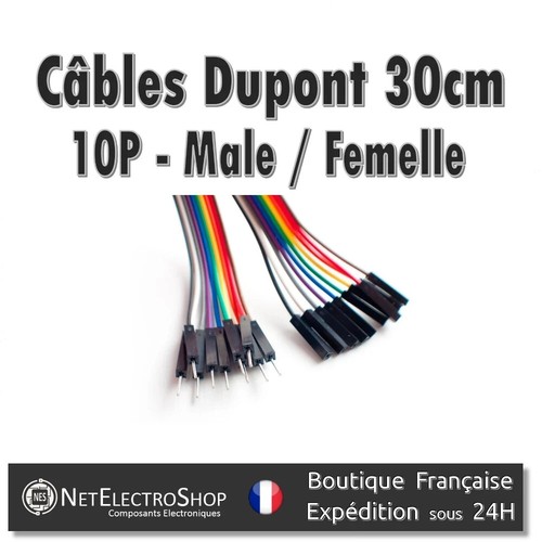 10x cables dupont 30cm - dupont,